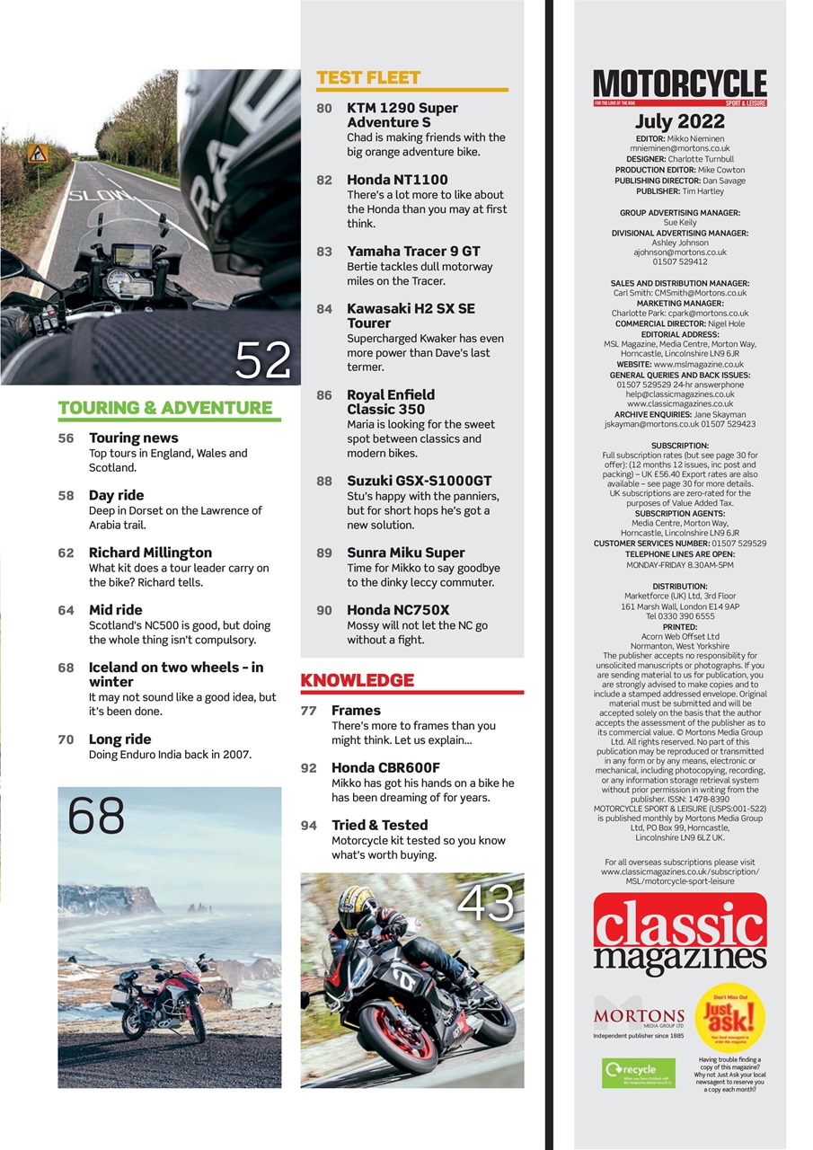 Motorcycle Sport & Leisure Preview Pages