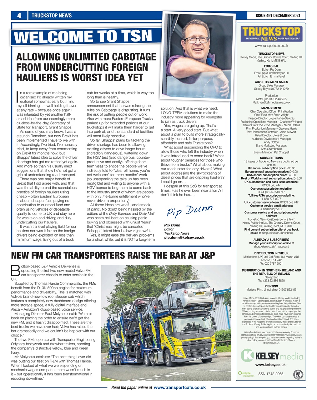 Truckstop News Preview Pages