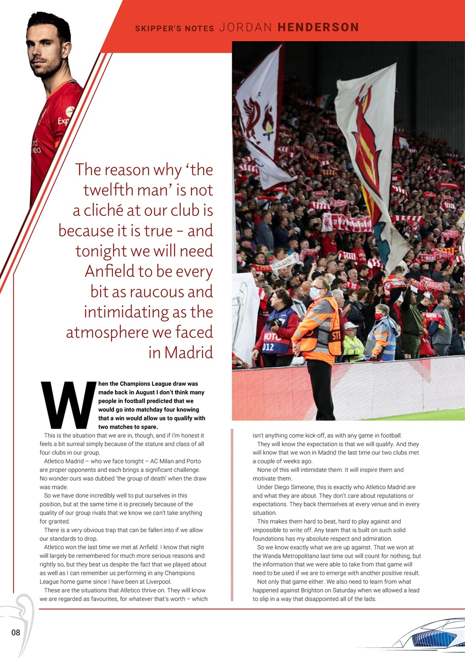 Liverpool FC Programmes Preview Pages