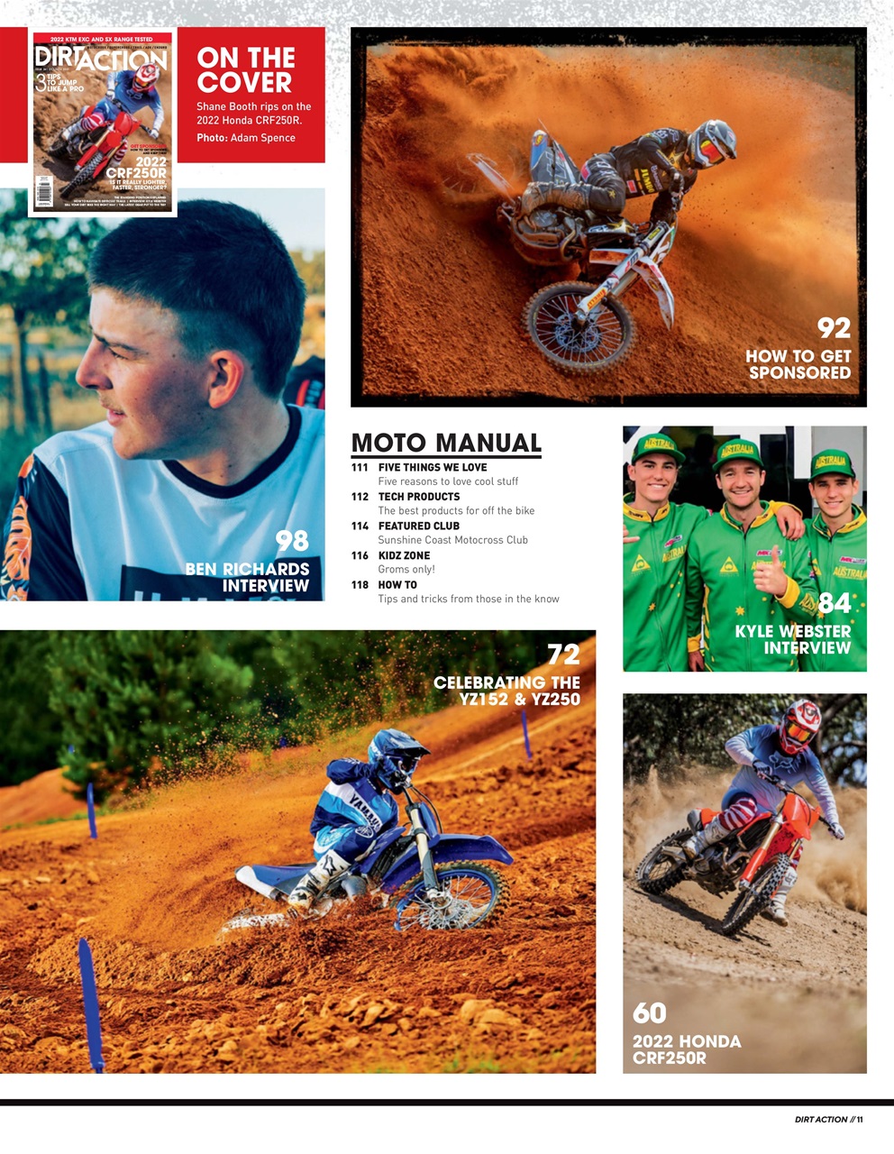 Dirt Action Preview Pages