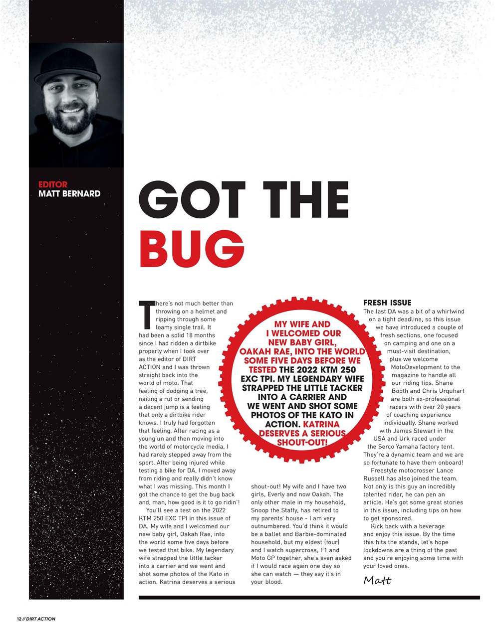 Dirt Action Preview Pages