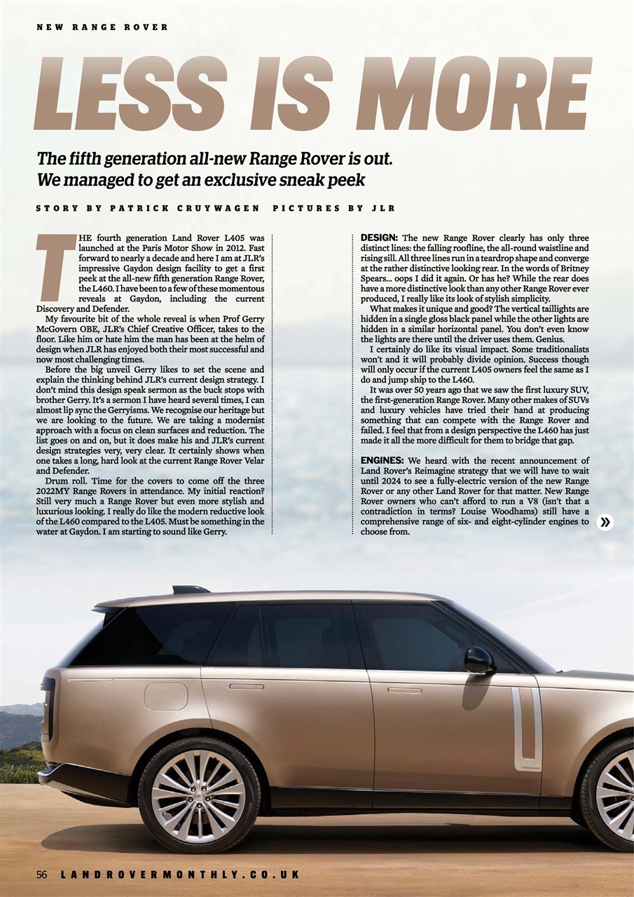Land Rover Monthly Preview Pages
