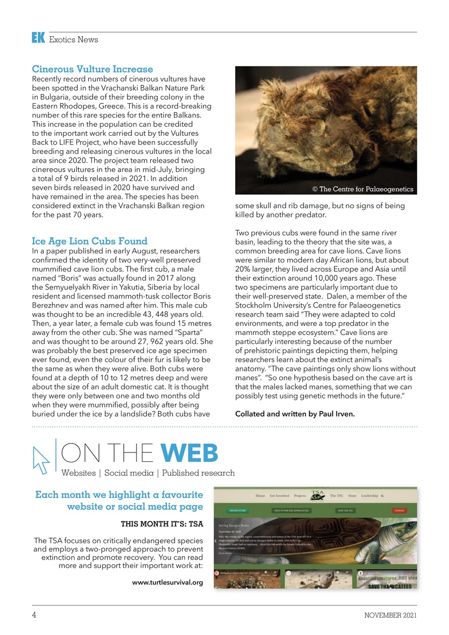 Exotics Keeper Preview Pages