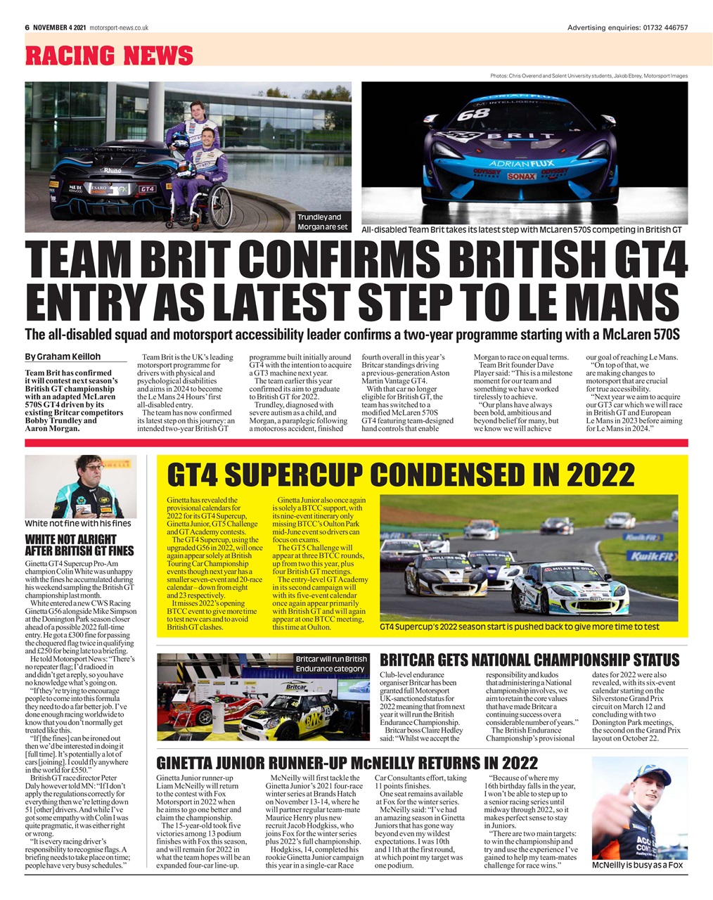 Motorsport News Preview Pages