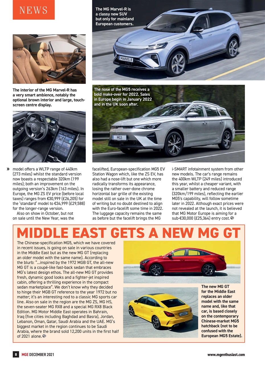 MG Enthusiast Preview Pages
