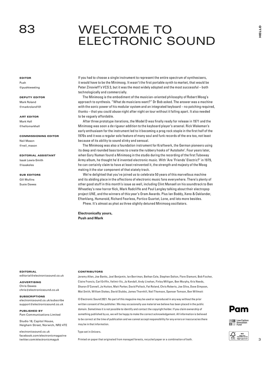 Electronic Sound Preview Pages