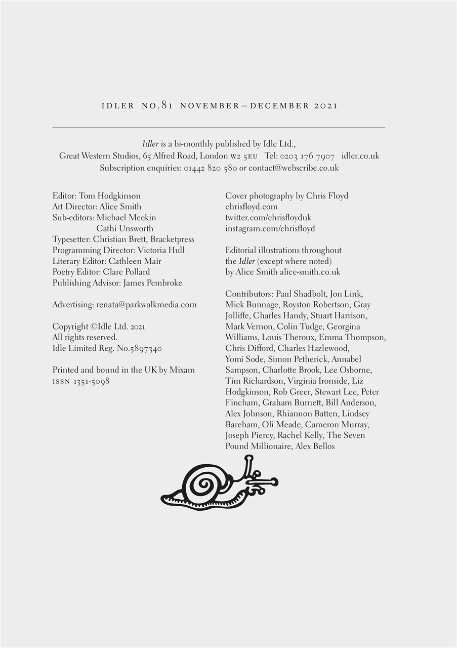 The Idler Magazine Preview Pages