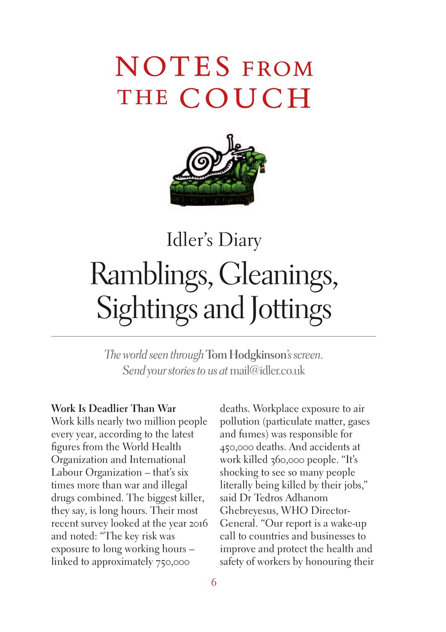 The Idler Magazine Preview Pages