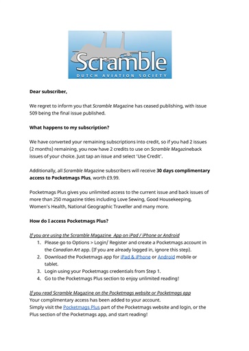 Scramble Magazine issue 