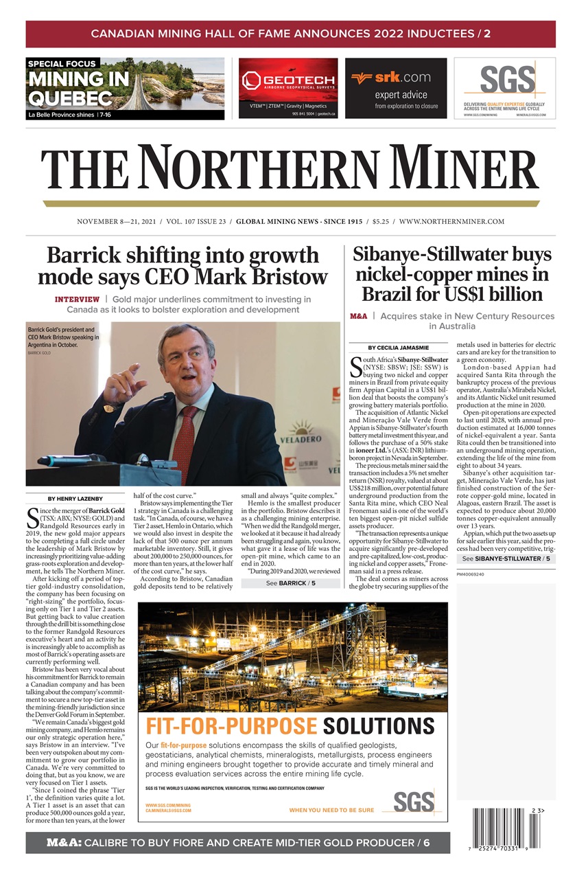 The Northern Miner Preview Pages