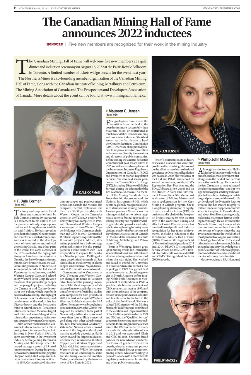 The Northern Miner Preview Pages