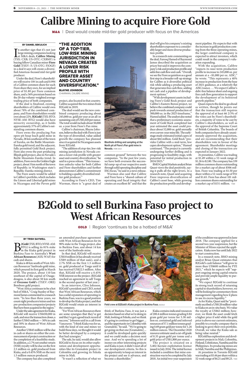 The Northern Miner Preview Pages