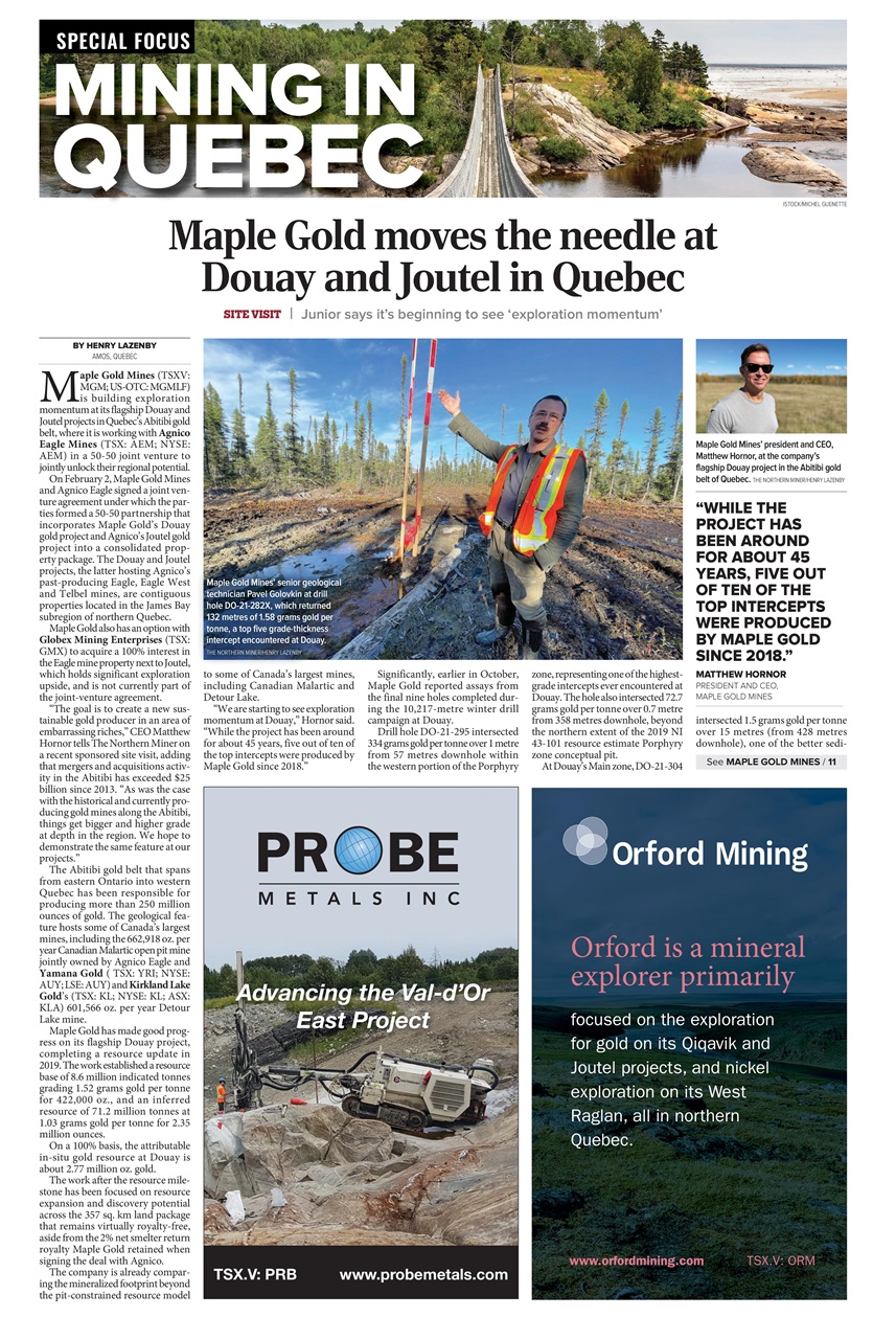 The Northern Miner Preview Pages