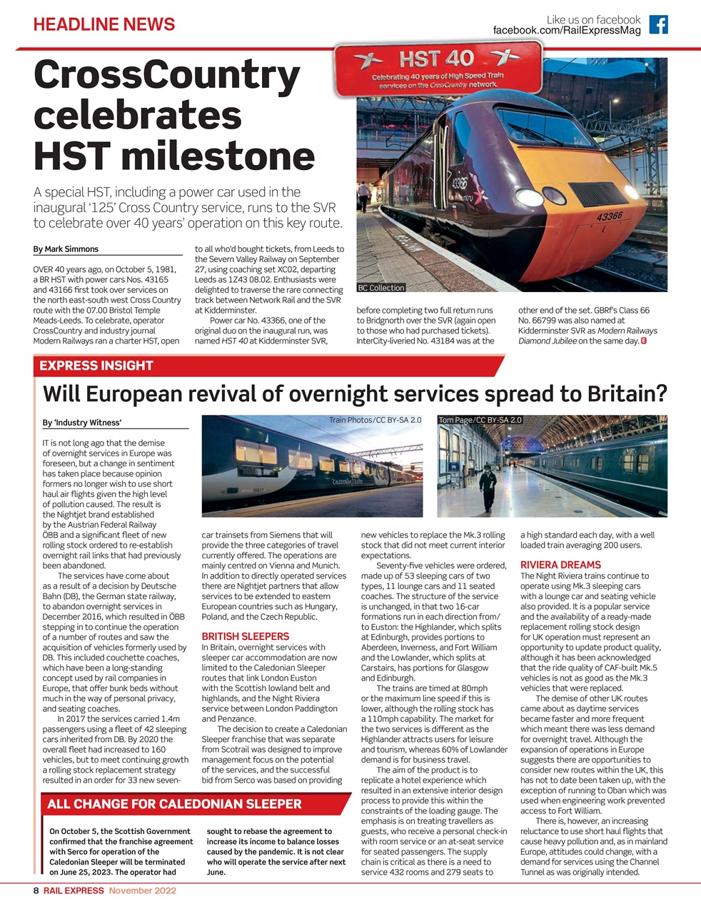 Rail Express Preview Pages