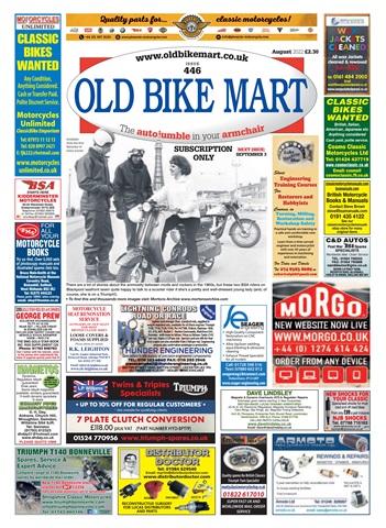 Old Bike Mart issue 446 August 2022