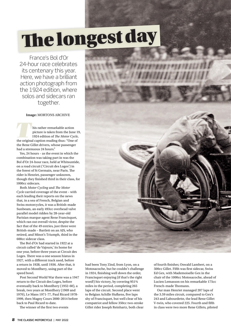 The Classic MotorCycle Preview Pages