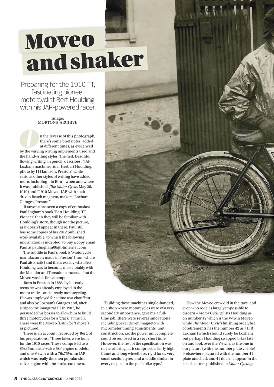 The Classic MotorCycle Preview Pages