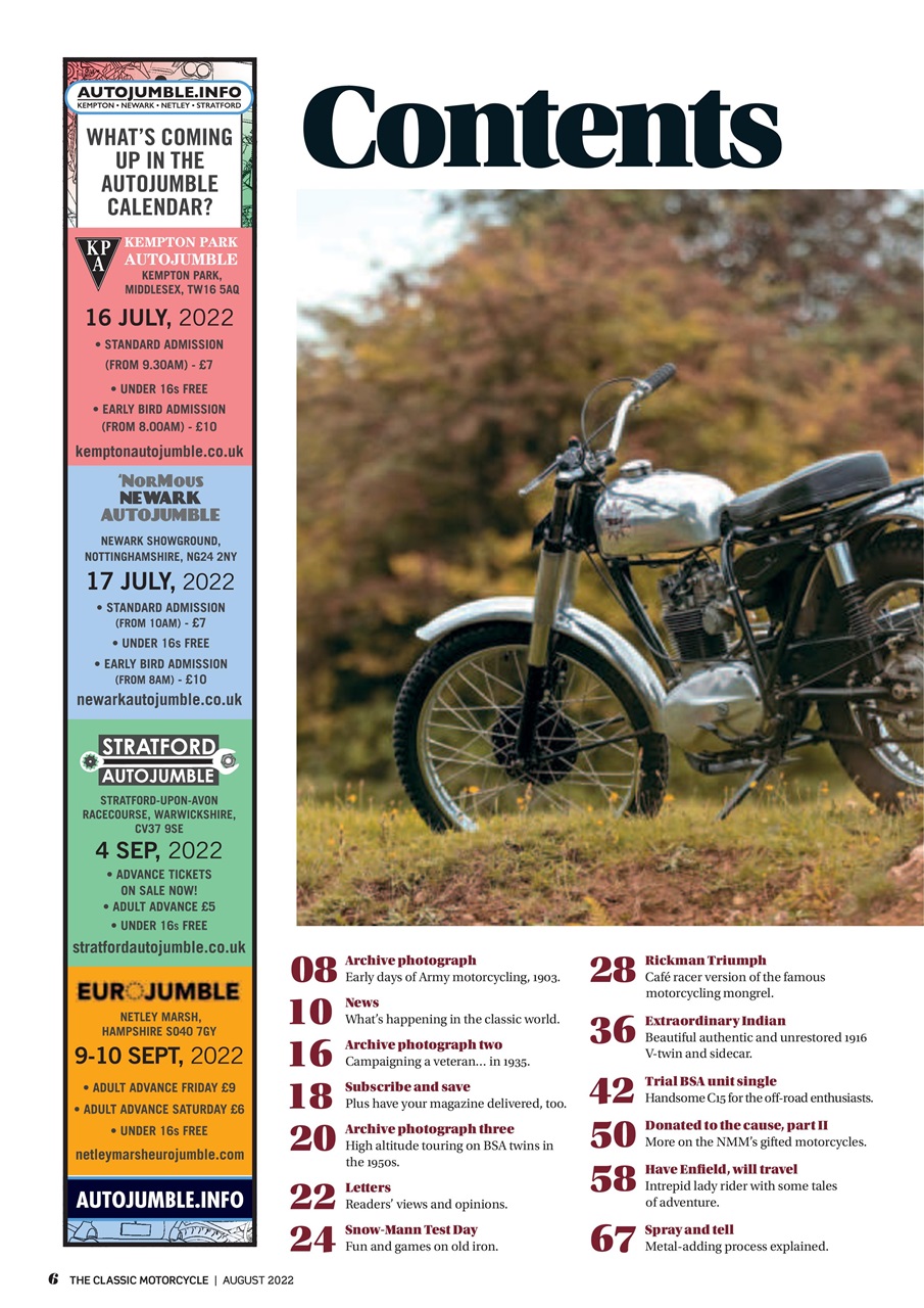 The Classic MotorCycle Preview Pages