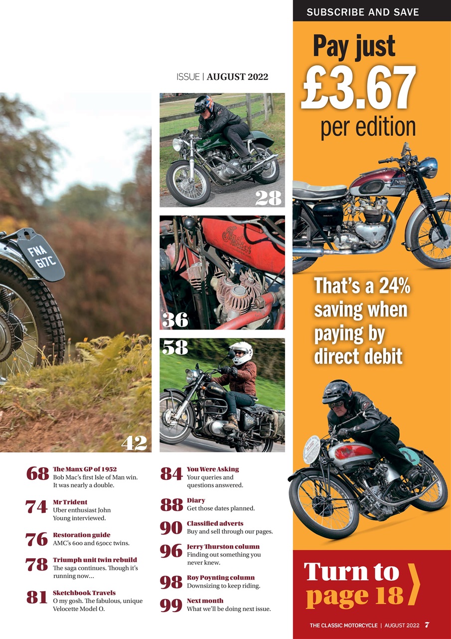 The Classic MotorCycle Preview Pages