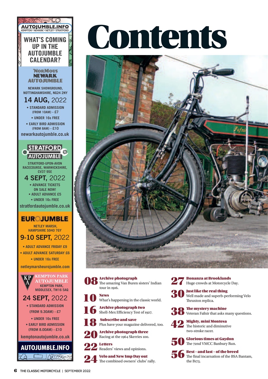 The Classic MotorCycle Preview Pages