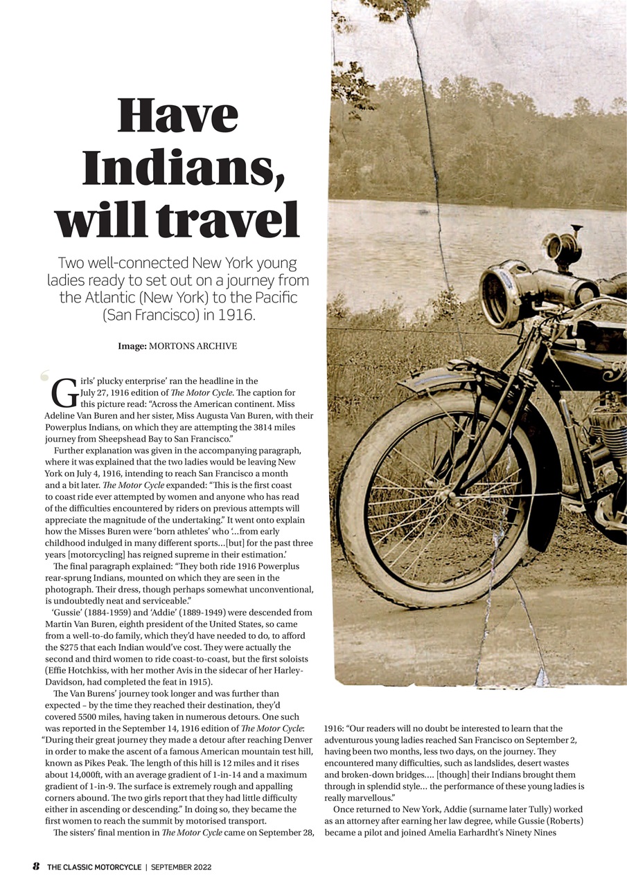 The Classic MotorCycle Preview Pages