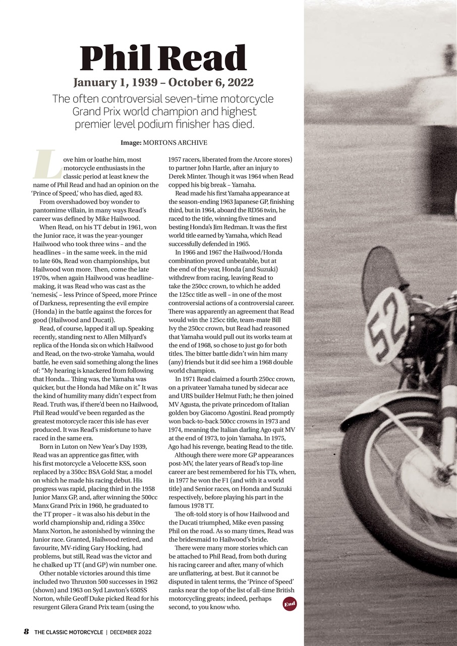 The Classic MotorCycle Preview Pages