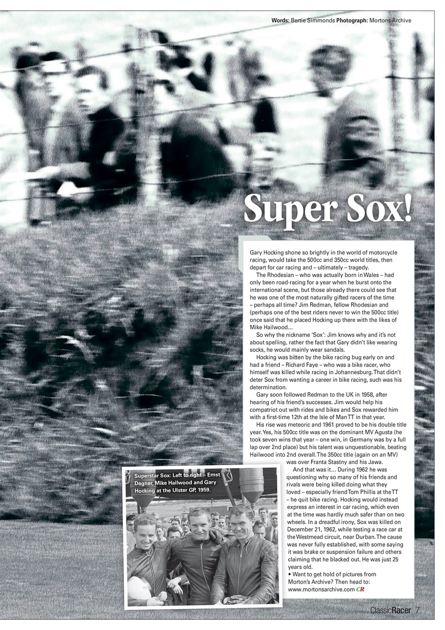 Classic Racer Preview Pages