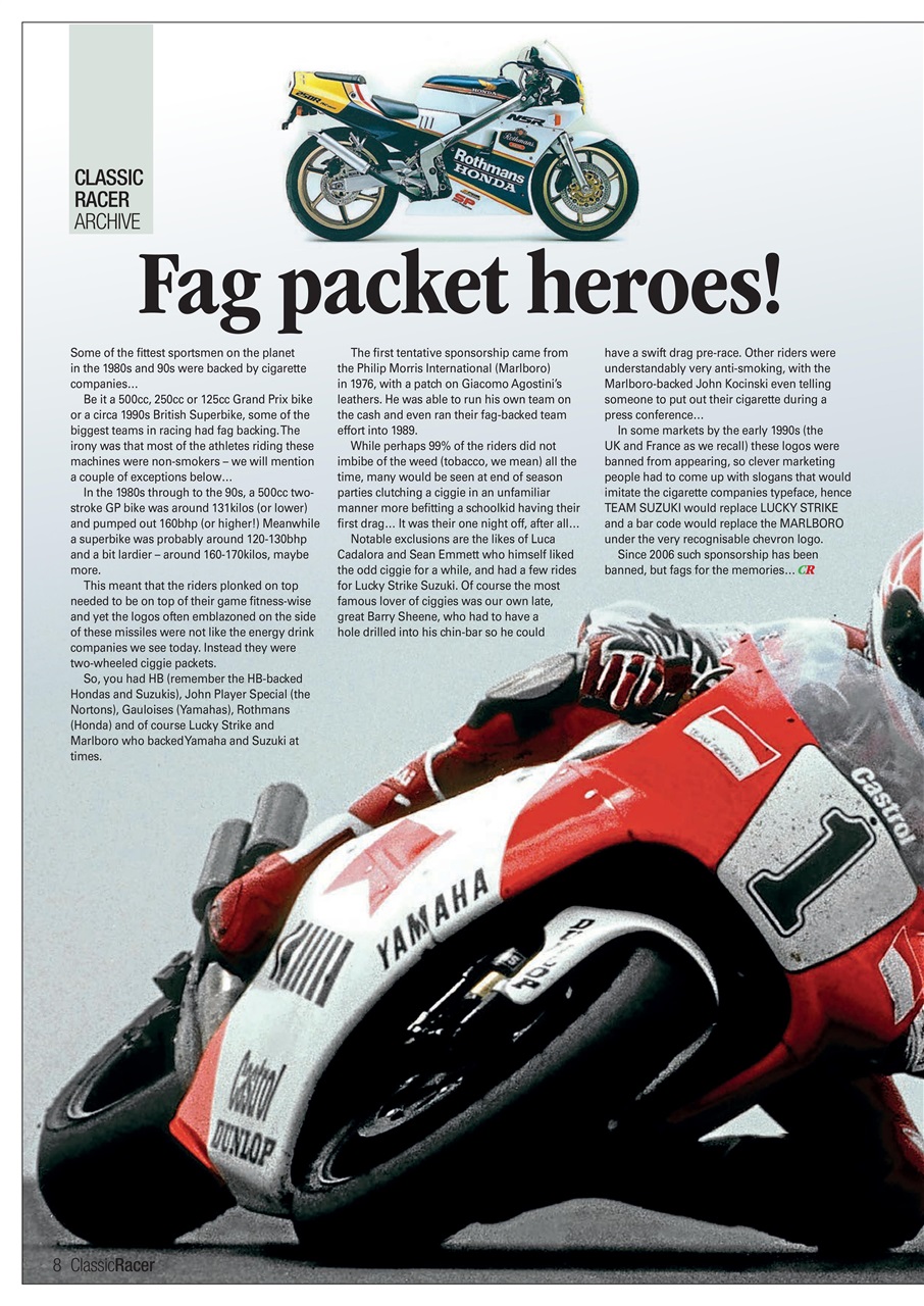 Classic Racer Preview Pages