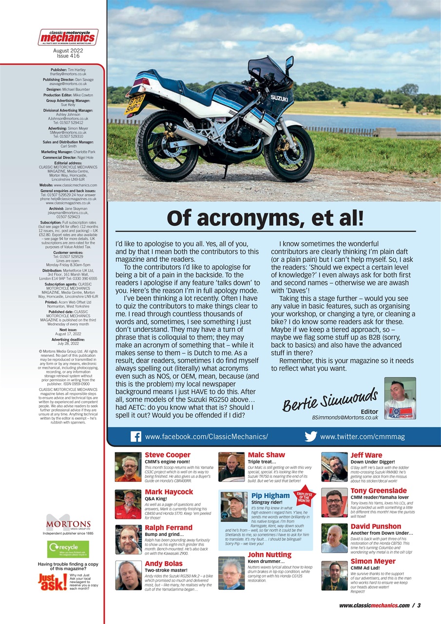 Classic Motorcycle Mechanics Preview Pages
