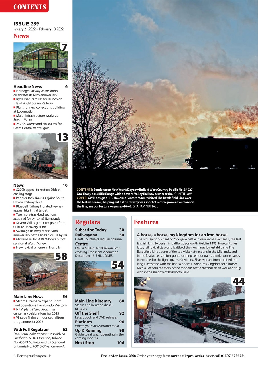 Heritage Railway Preview Pages