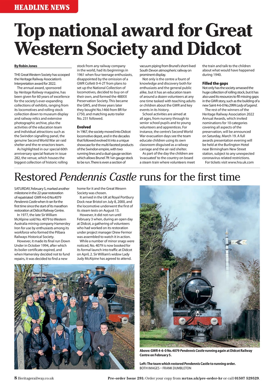 Heritage Railway Preview Pages