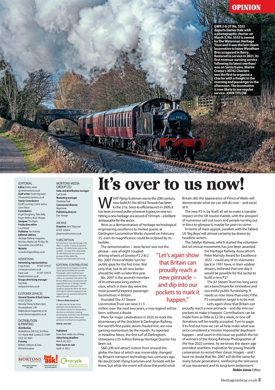 Heritage Railway Preview Pages