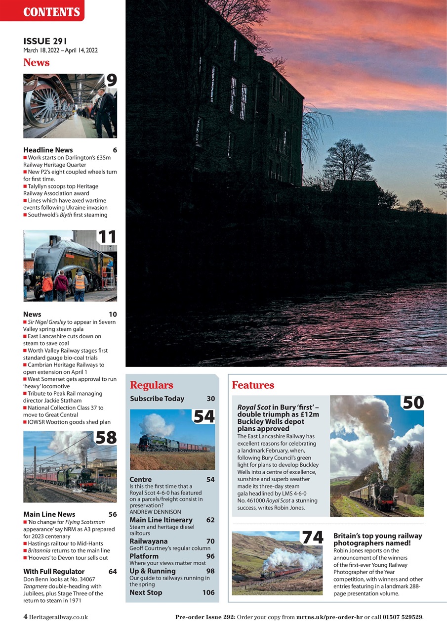 Heritage Railway Preview Pages