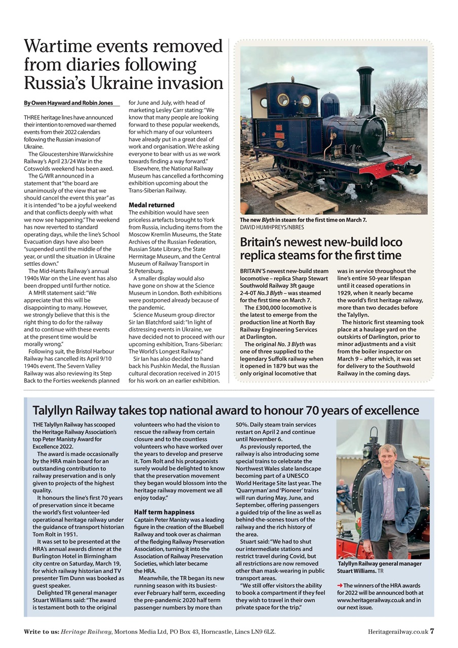 Heritage Railway Preview Pages