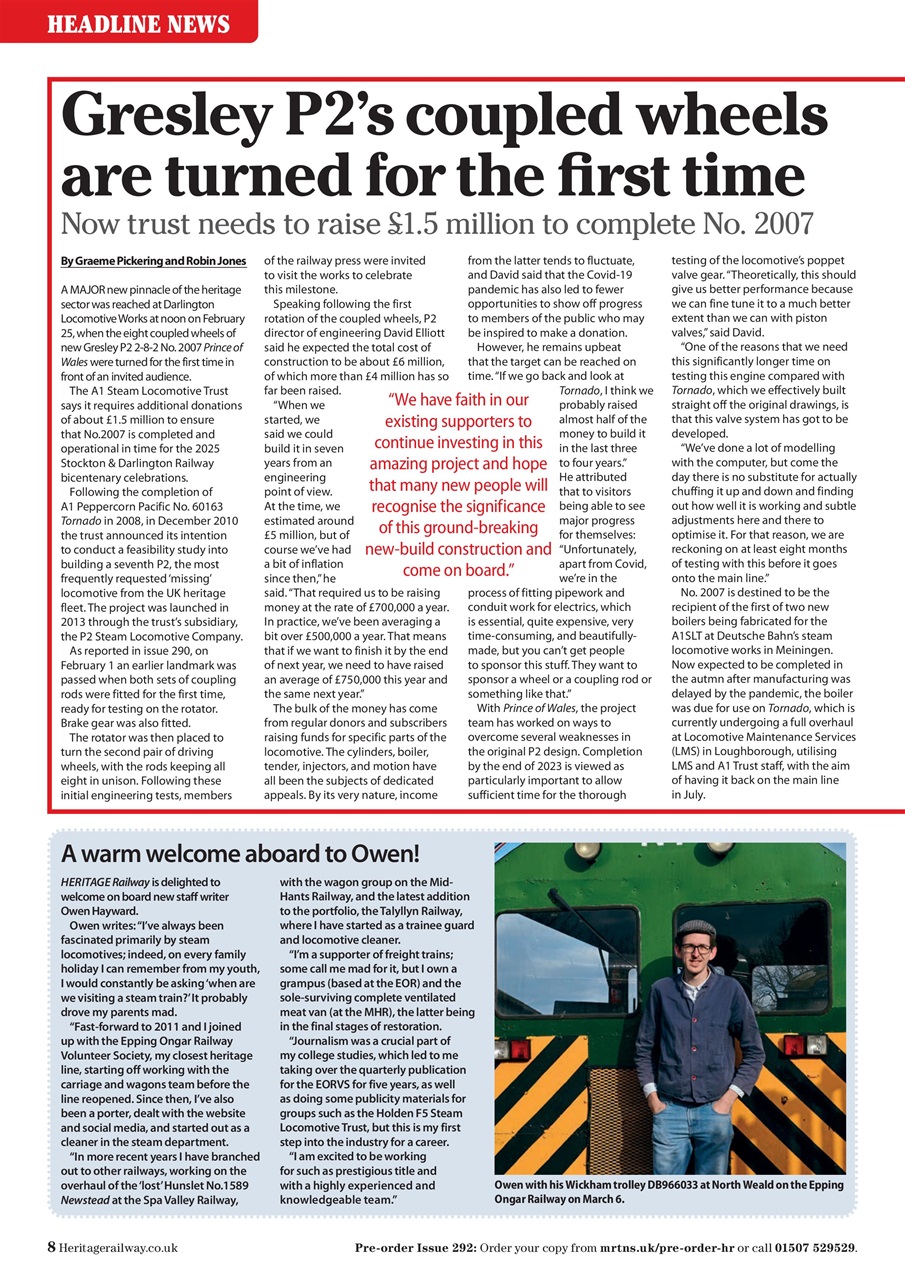 Heritage Railway Preview Pages