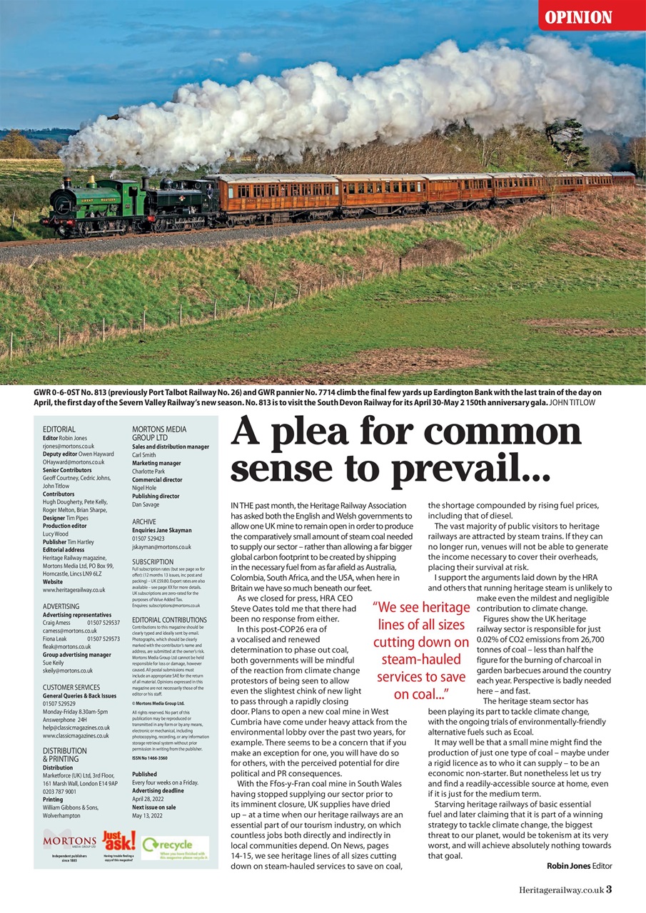 Heritage Railway Preview Pages