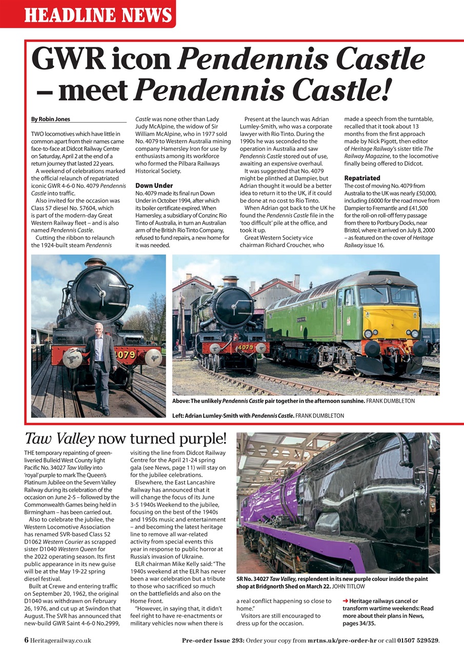 Heritage Railway Preview Pages