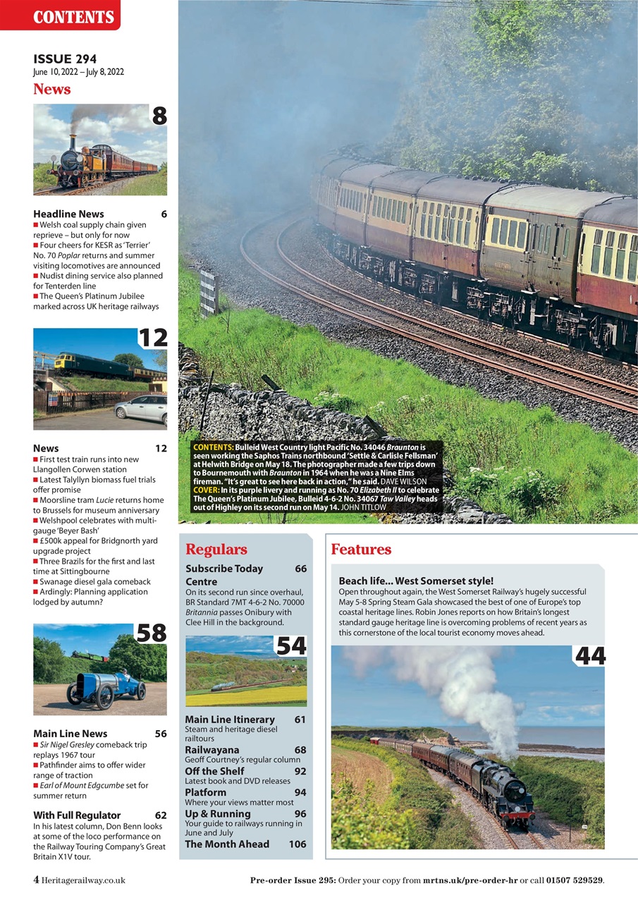 Heritage Railway Preview Pages