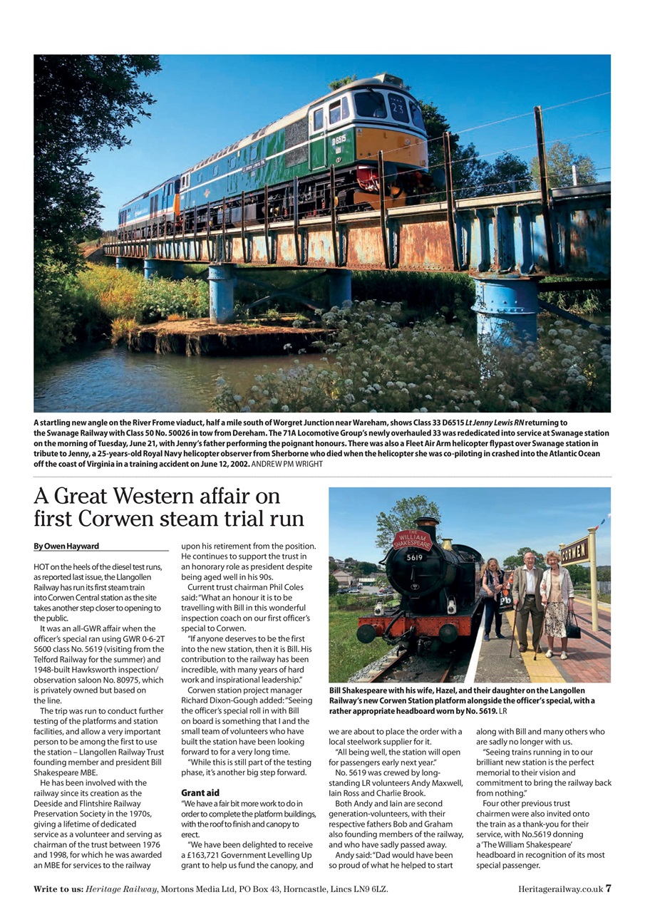 Heritage Railway Preview Pages