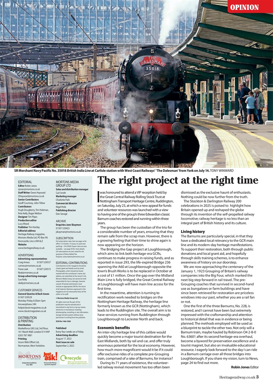 Heritage Railway Preview Pages