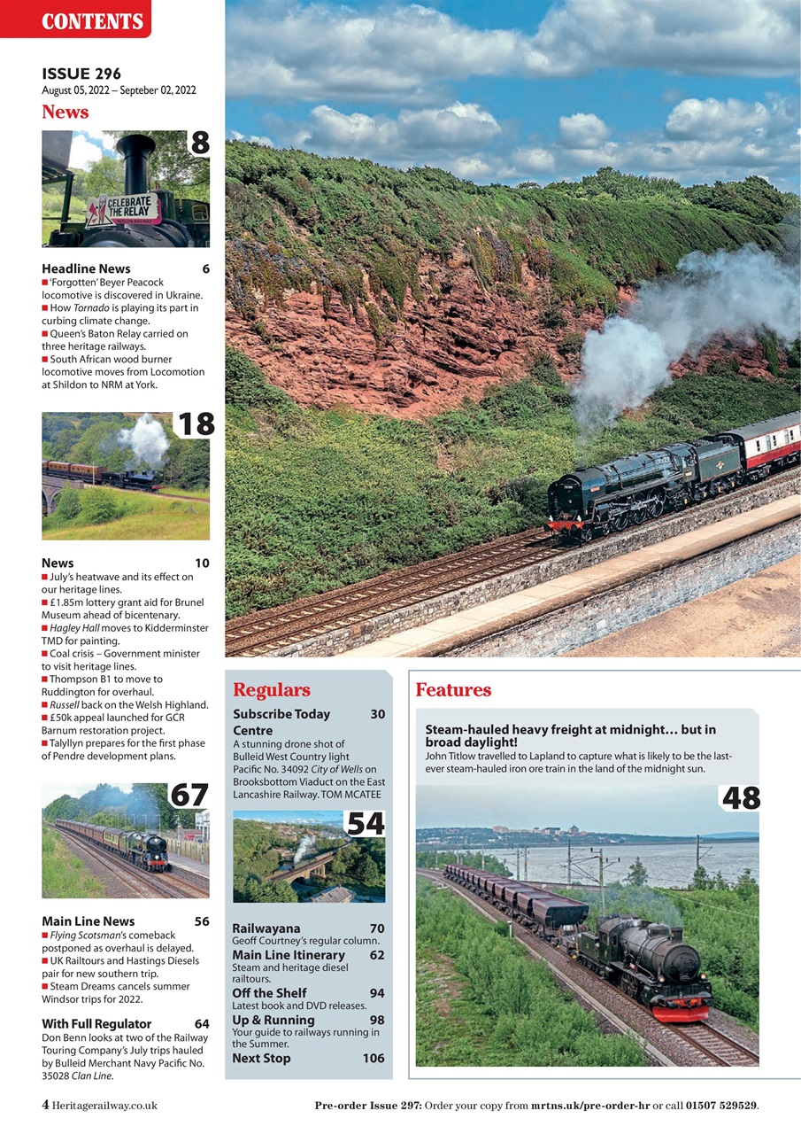 Heritage Railway Preview Pages