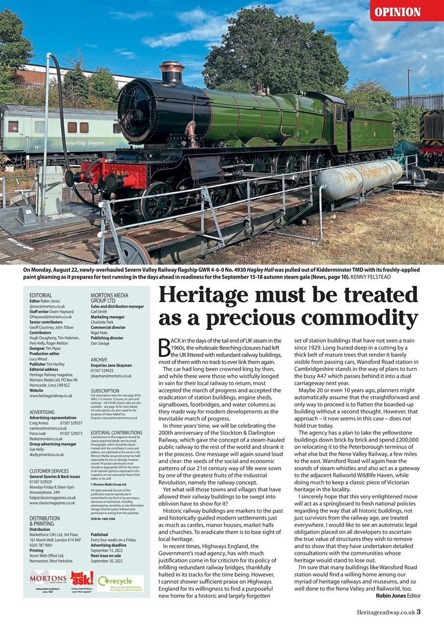 Heritage Railway Preview Pages