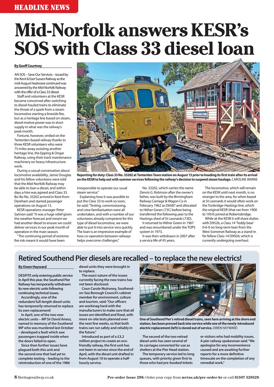 Heritage Railway Preview Pages