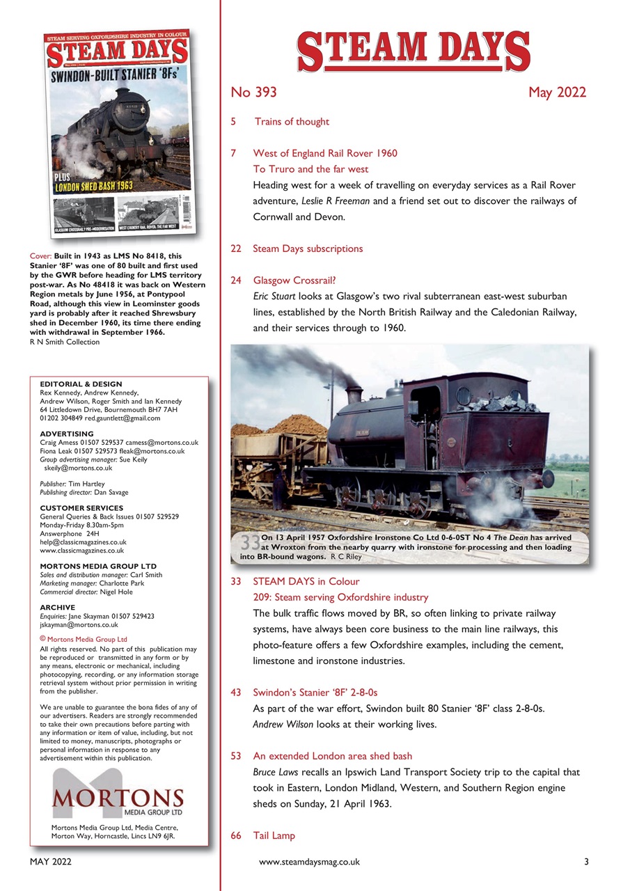 Steam Days Preview Pages