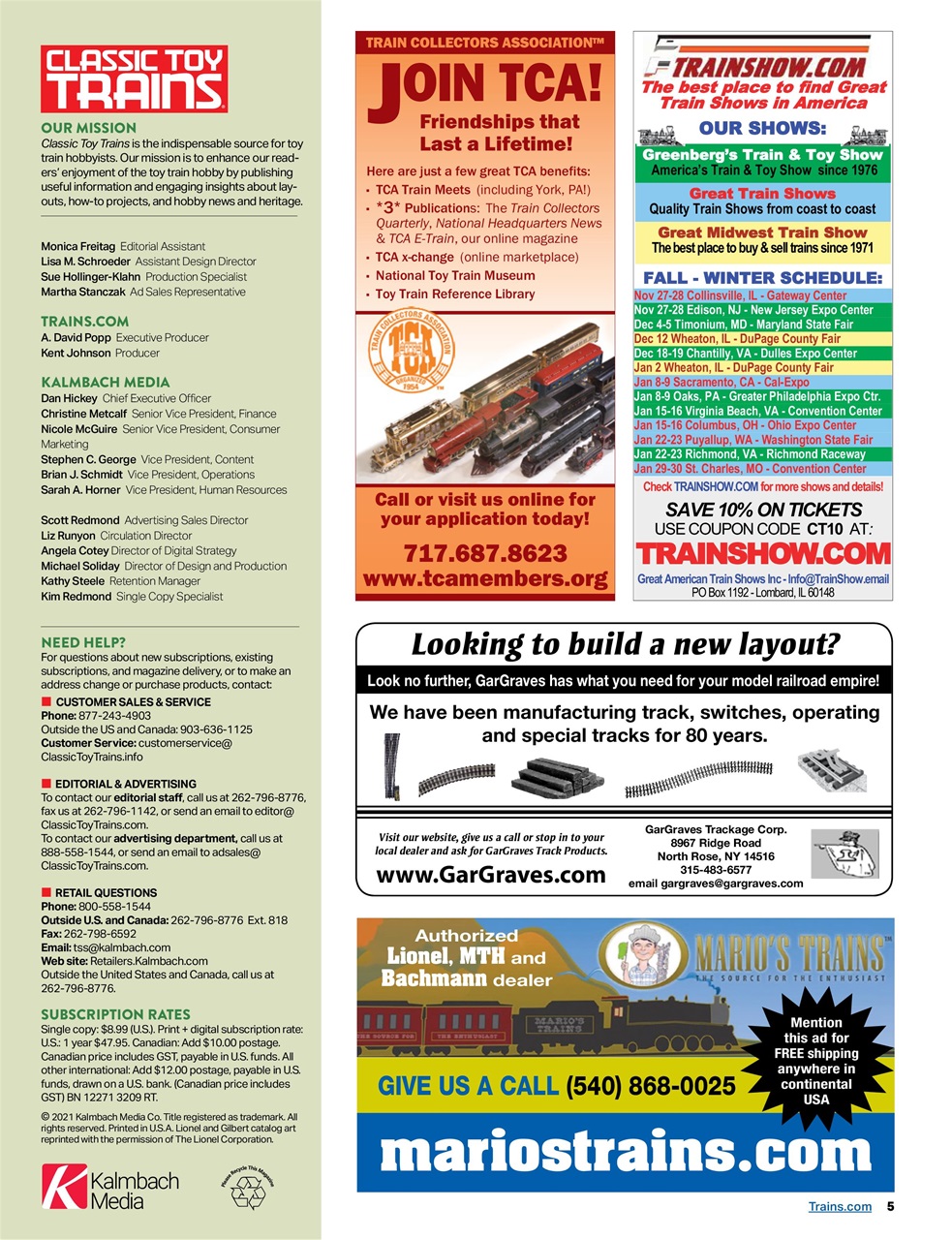 Classic Toy Trains Preview Pages
