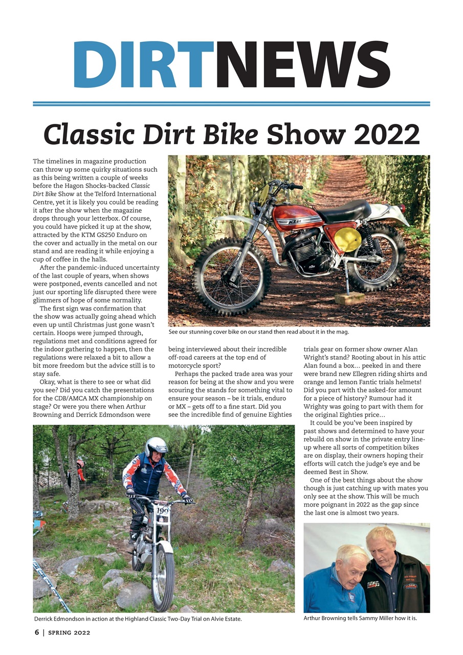 Classic Dirt Bike Preview Pages