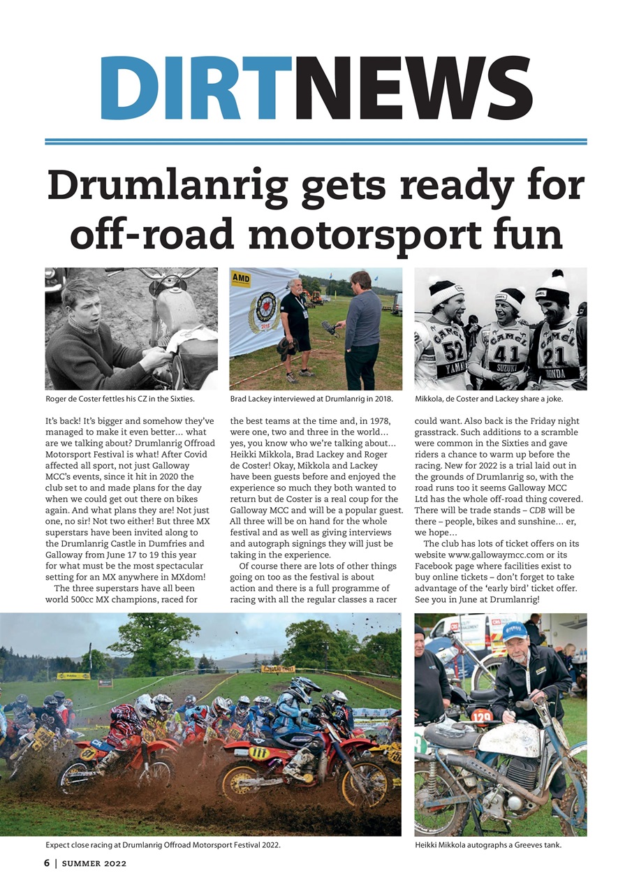 Classic Dirt Bike Preview Pages