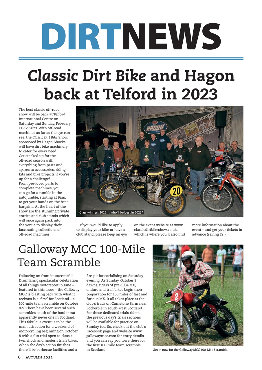 Classic Dirt Bike Preview Pages