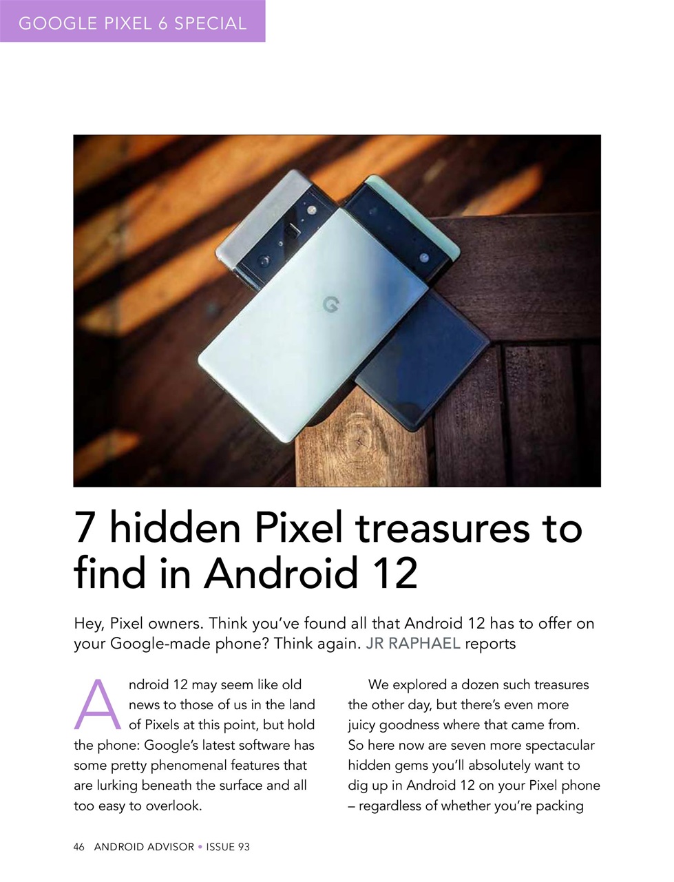 Android Advisor Preview Pages