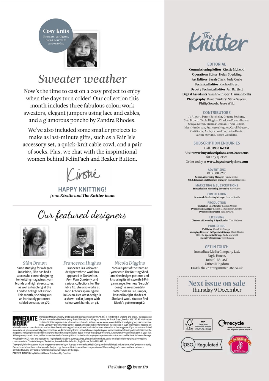 The Knitter Preview Pages